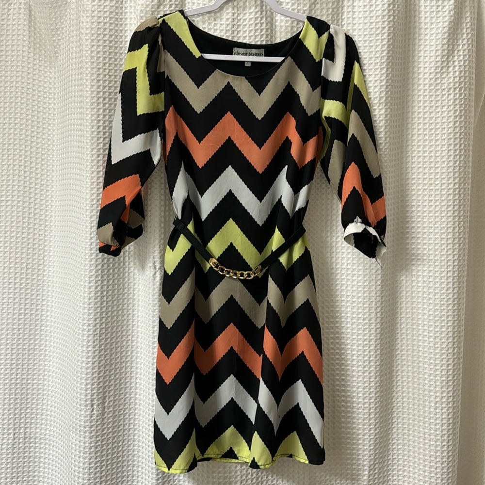 Chevron print dress